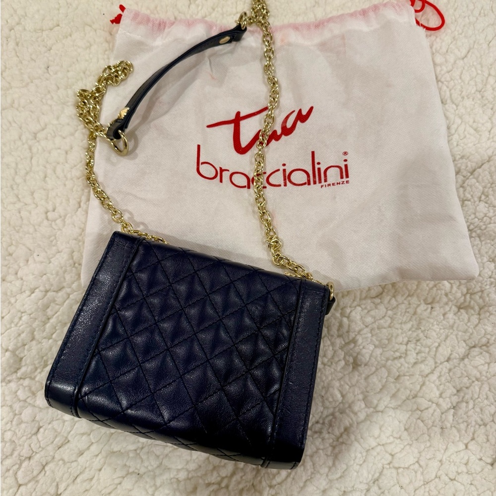 Tua Braccialini Navy Heart Crossbody Bag - Picture 2 of 4